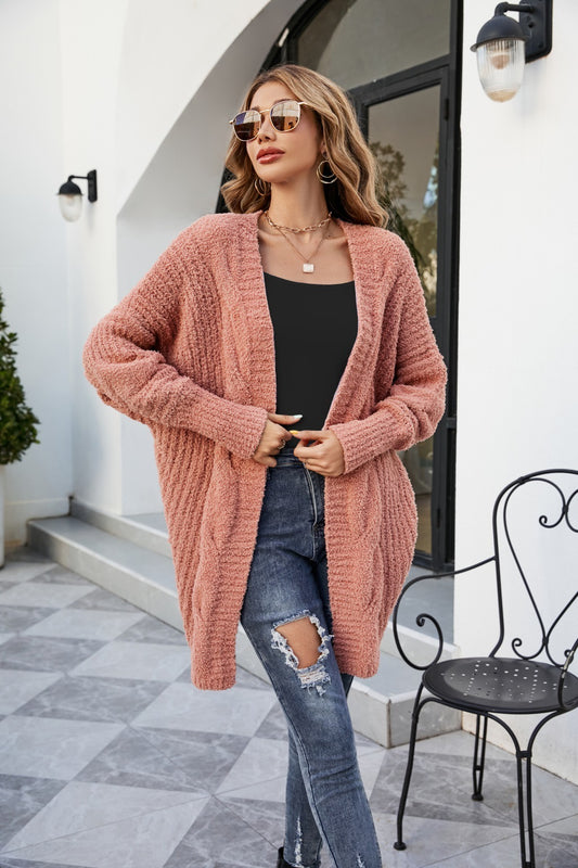 Cardigan Stylishly Décontracté en Tricot